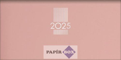 Zsebnaptár, fekvő elrendezésű, 2025. DAYLINER, "MyPastel", púder