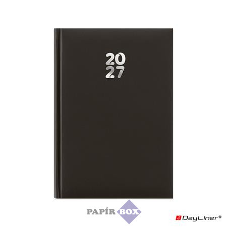 Naptár, tervező, 2027., A/5, heti, DAYLINER, "Pannon", fekete