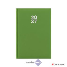   Naptár, tervező, 2027., A/5, heti, DAYLINER, "Pannon", világoszöld