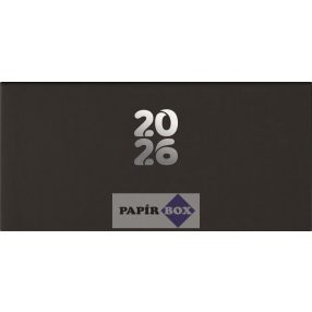   Zsebnaptár, fekvő elrendezésű, DAYLINER, "Pannon", fekete
