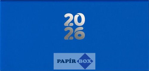 Zsebnaptár, fekvő elrendezésű, DAYLINER, "Pannon", kék