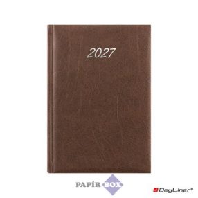   Naptár, tervező, 2027., A/5, napi, DAYLINER, "Rebel", antracit
