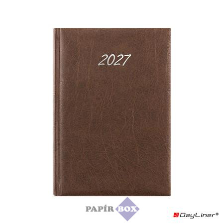 Naptár, tervező, 2027., A/5, napi, DAYLINER, "Rebel", antracit