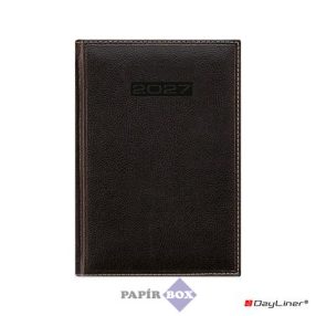   Naptár, tervező, 2027., A/5, napi, DAYLINER, "Sherwood", fekete