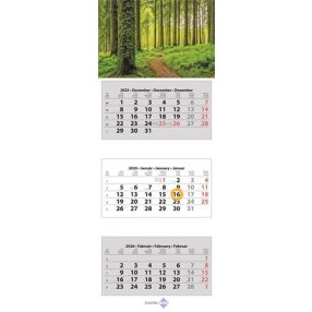   Speditőr naptár 2026. három hónapos, három tömbös, DAYLINER, vegyes fejrész