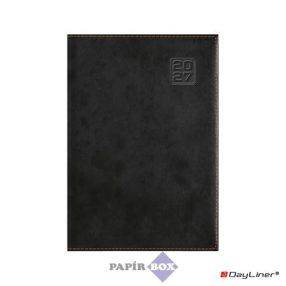   Naptár, tervező, 2027, B/6, heti, DAYLINER "Square", fekete