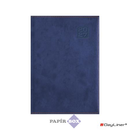 Naptár, tervező, 2027., B/6, heti, DAYLINER "Square", kék