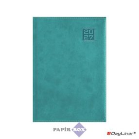   Naptár, tervező, 2027., B/6, heti, DAYLINER "Square", türkiz