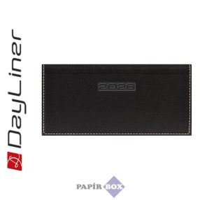   Zsebnaptár, fekvő elrendezésű, DAYLINER, "Sherwood", fekete