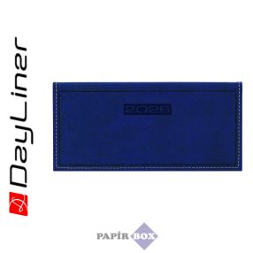   Zsebnaptár, fekvő elrendezésű, DAYLINER, "Sherwood", kék