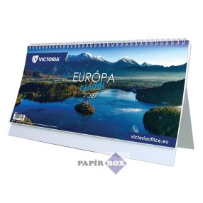   Naptár, asztali, álló, VICTORIA OFFICE "Európa Csodái" (2027 évi)