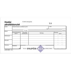 B.318-103 Kiadási pénztárbizonylat, 25x2, VICTORIA