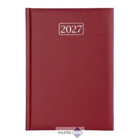   Naptár, tervező, A/5, napi, VICTORIA OFFICE "Chrono", bordó (2027 évi)