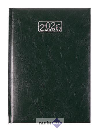 Naptár, tervező, A/5, napi, VICTORIA OFFICE "Chrono", zöld (2026 évi)