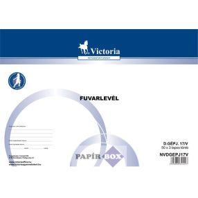 D.Gépjármű 17/V Fuvarlevél A/4 50x3 példányos