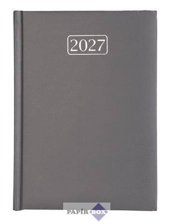 Naptár, tervező, A/5, napi, VICTORIA OFFICE "Chrono", szürke (2027 évi)