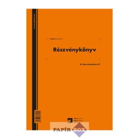 Részvénykönyv, A/4, álló
