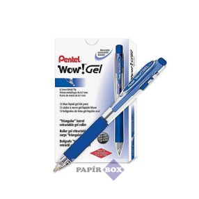   Zseléstoll, 0,35 mm, nyomógombos, PENTEL "WoW!GEL", kék