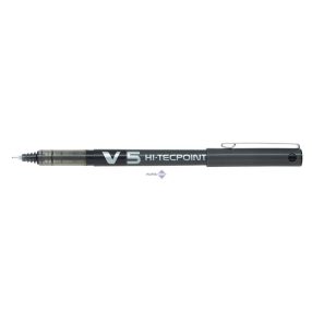   Rollertoll, 0,3 mm, tűhegyű, kupakos, PILOT "Hi-Tecpoint V5", fekete