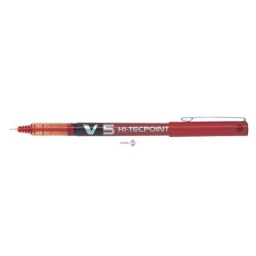   Rollertoll, 0,3 mm, tűhegyű, kupakos, PILOT "Hi-Tecpoint V5", piros