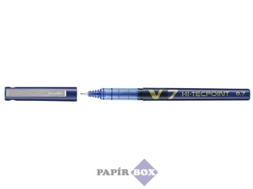 Rollertoll, 0,4 mm, tűhegyű, kupakos, PILOT "Hi-Tecpoint V7", kék