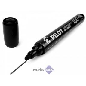   Alkoholos marker, 1-4,5 mm, kúpos, PILOT "Permanent Marker 100", fekete