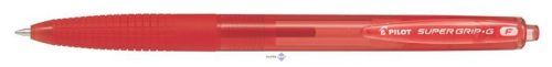 Golyóstoll, 0,22 mm, nyomógombos, PILOT "Super Grip G", piros