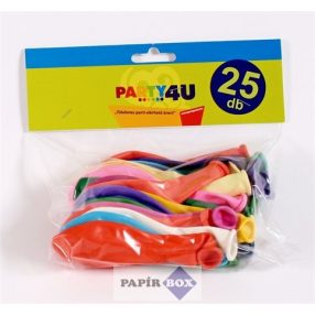 Léggömb, 26 cm, vegyes szín, 25 db/csg