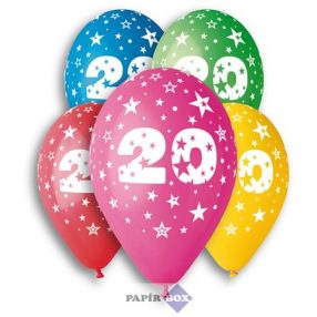 Léggömb, 26 cm, számos, 20, 5db/csg