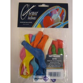 Léggömb, vegyes méret, vegyes forma és szín, 20 db/csg