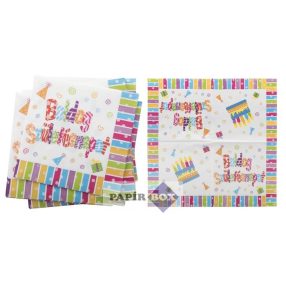 Szalvéta, 33x33 cm, "Boldog születésnapot"