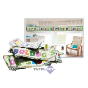   Felirat, fólia, "Boldog születésnapot", zászlós