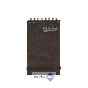   Jegyzetfüzet, 127x76 mm, vonalas, 60 lap, PUKKA PAD "Pressboard", fekete