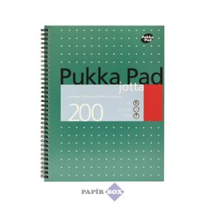   Spirálfüzet, A/4+, kockás, 100 lap, PUKKA PAD, "Metallic Jotta"