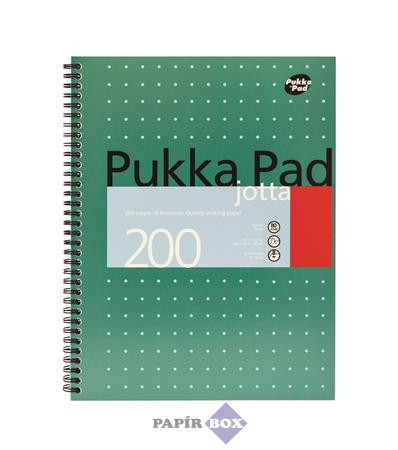 Spirálfüzet, A/4+, kockás, 100 lap, PUKKA PAD, "Metallic Jotta"