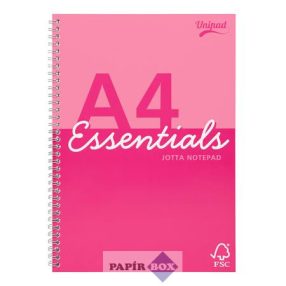   Spirálfüzet, A/4, vonalas, 80 lap, PUKKA PAD "Unipad Essentials Jotta", vegyes