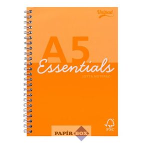   Spirálfüzet, A/5, vonalas, 80 lap, PUKKA PAD "Unipad Essentials Jotta", vegyes