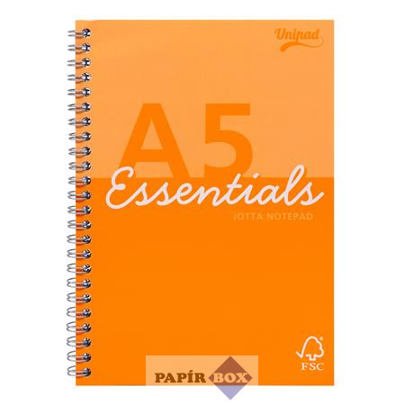 Spirálfüzet, A5, vonalas, 80 lap, PUKKA PAD "Unipad Essentials Jotta", vegyes