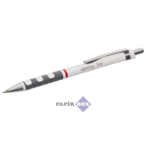   Golyóstoll, 0,8 mm, nyomógombos, fehér tolltest, ROTRING "Tikky", kék