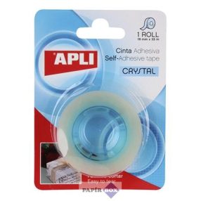   Ragasztószalag, 19 mm x 33 m, magasfényű, APLI "Crystal"