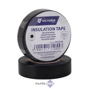 Szigetelőszalag, 18 mm x 20 m, VICTORIA FACILITY, fekete