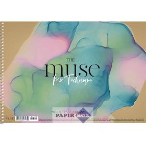   Vázlatfüzet, spirál, A/4, 20 lap, 240 g, SHKOLYARYK "Mix Technique Muse"