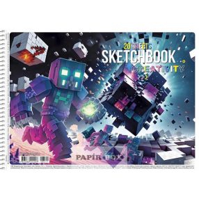   Vázlatfüzet, spirál, A/4, 100 g, 20 lap, SHKOLYARYK "Creativity"