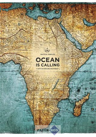 Füzet, tűzött, A/4, kockás, 40 lap, SHKOLYARYK "Ocean is Calling", vegyes