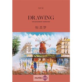   Rajzlap, A4+, 150 g, 25 lap, papírtokban, SHKOLYARYK "Drawing Muse"