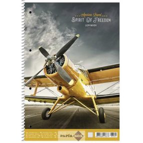   Spirálfüzet, A/4, kockás, 80 lap, SHKOLYARYK "Spirit of Freedom", vegyes