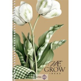   Spirálfüzet, A/5, sima, 96 lap, SHKOLYARYK "We Grow", vegyes