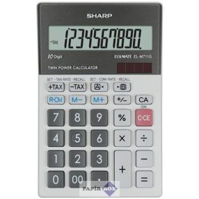   Számológép, asztali, 10 számjegy, SHARP "EL-M711G"