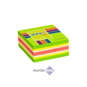   Öntapadós jegyzettömb, 51x51 mm, 250 lap, STICK'N, neon zöld