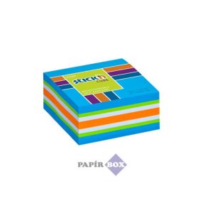   Öntapadós jegyzettömb, 51x51 mm, 250 lap, STICK'N, neon kék